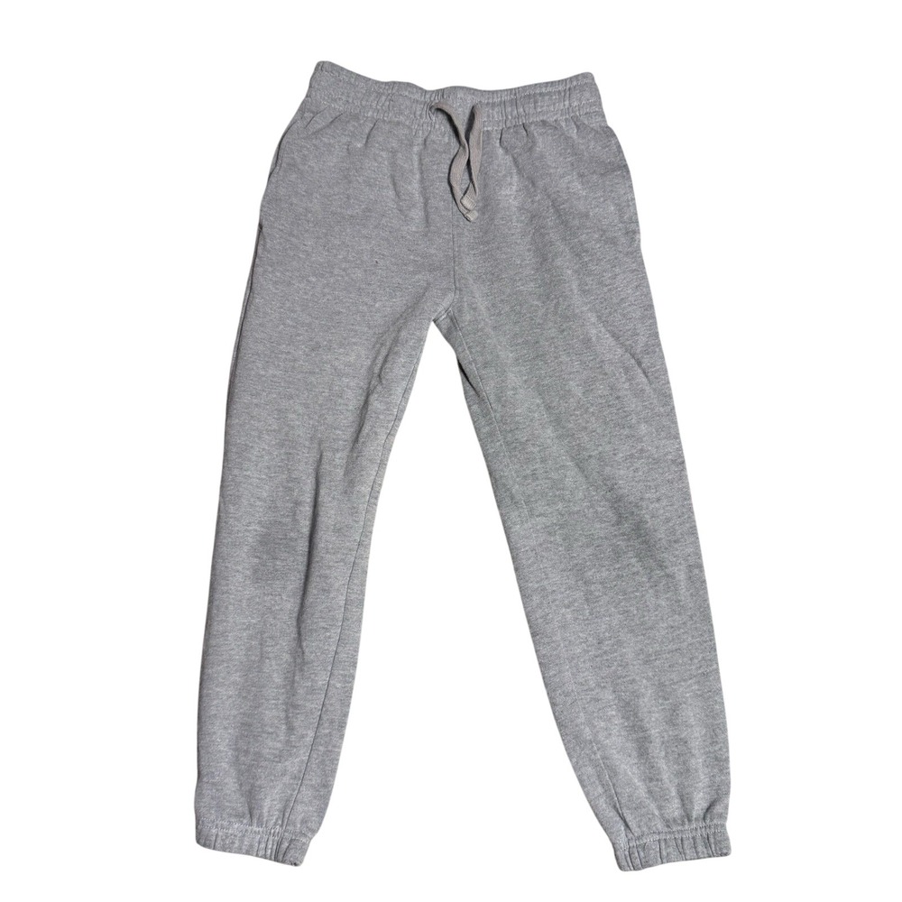 Athletic Works Boys Gray Fleece Joggers Sweatpants Size M 8 Drawstring Pockets